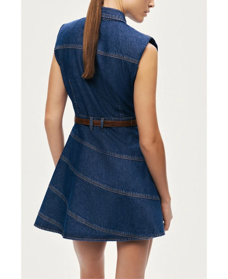 Nocturne Women's Belted Denim Mini Dress