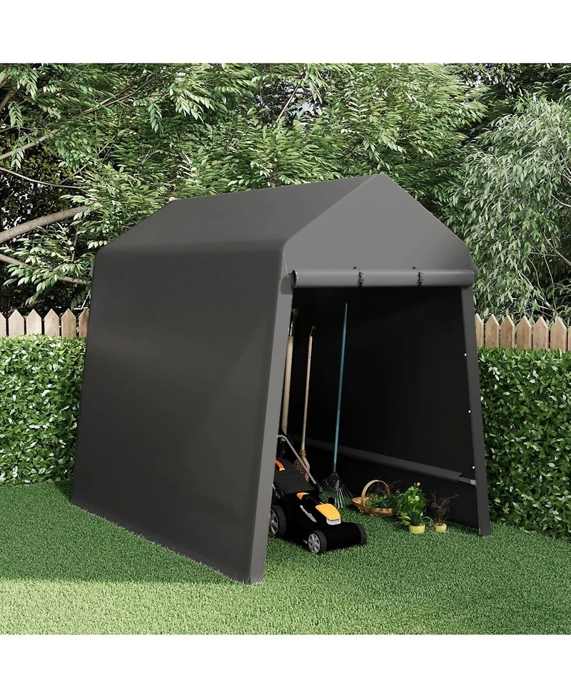 gaomon Outdoor Portable Storage Shelter Shed with Rolled Up Zipper Doors and Vents