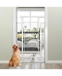 Cozito 59 in Extra Tall Pet Gate Heavy-Duty Metal Cat Gate with Wide Opening