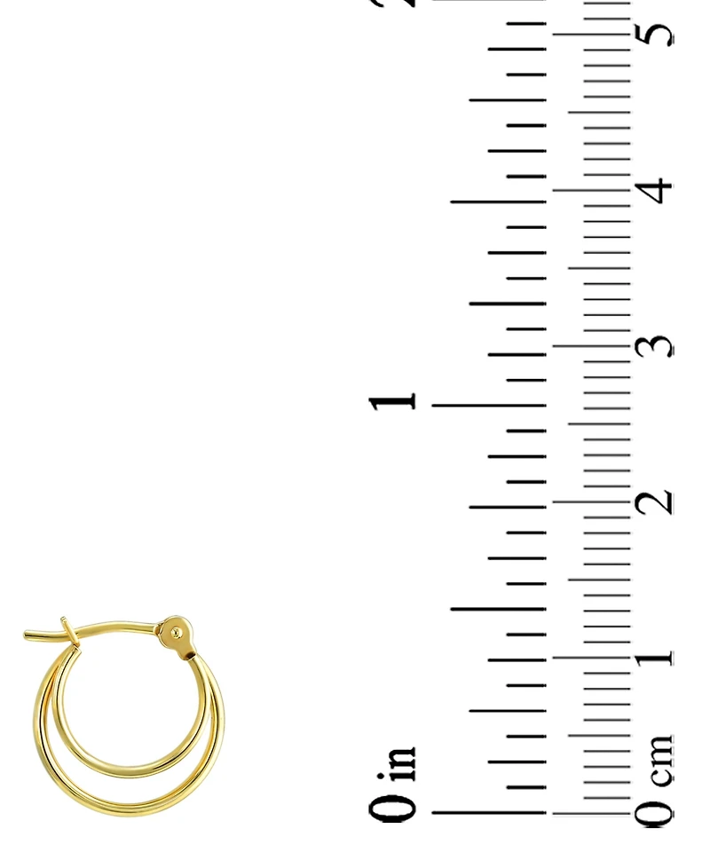 Macy's Double Hoop Earrings in 10k Yellow Gold