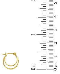 Macy's Double Hoop Earrings in 10k Yellow Gold