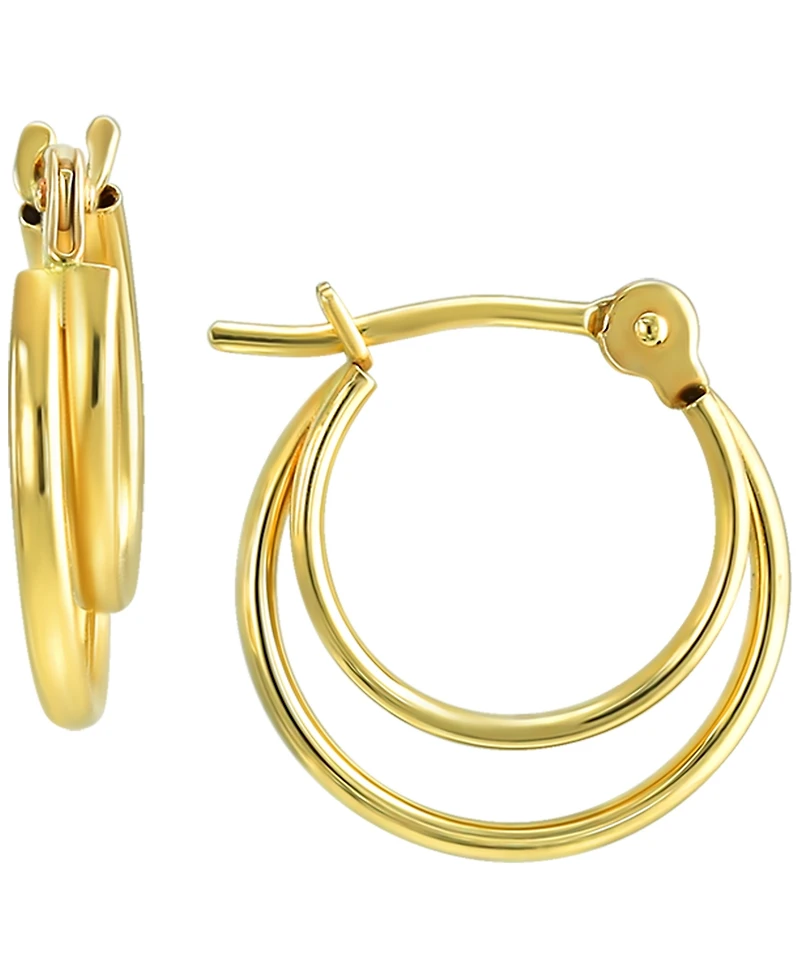 Macy's Double Hoop Earrings in 10k Yellow Gold