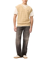 Buffalo David Bitton Men's Subtle Geometric Texture V-Neckline Sweater