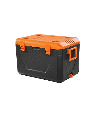 Cozito Portable Cooler, 63 Hard Cooler with Handles, Cup Holder and Pe Pp Insulated Body