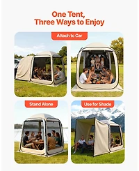 Cozito Screen House Tent, 6 x 6 ft 4-6 Person Suv Tailgate Canopy with Carry Bag