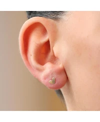The Lovery Chubby Heart Screw Back Stud Earrings 14K Yellow Gold