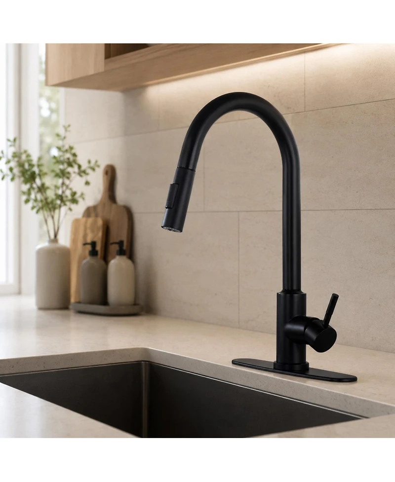 Phying Touch Sensor Kitchen Faucet with Pull Down Sprayer Smart Hands Free Water Tap High Arc Single Handle Modern Utility Sink Faucet