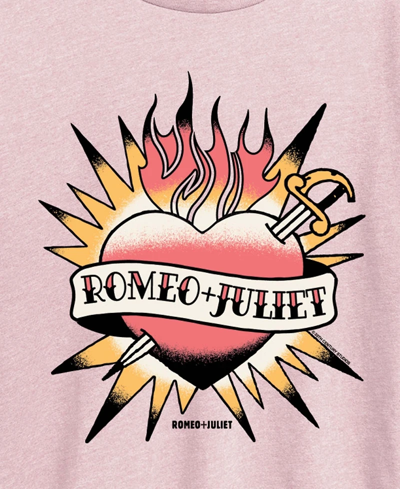 Hybrid Apparel Plus William Shakespeare's Romeo + Juliet Heart Tattoo Graphic T-Shirt