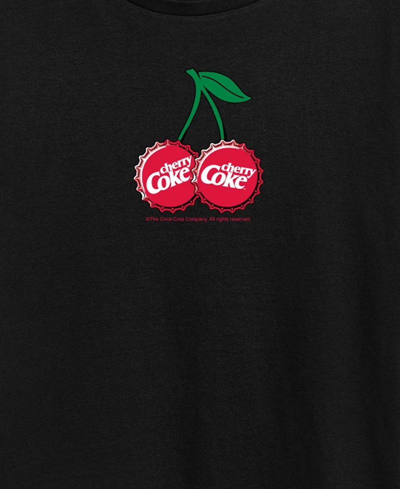 Hybrid Apparel Plus Cherry Coke Bottle Cap Cherries Graphic T-Shirt