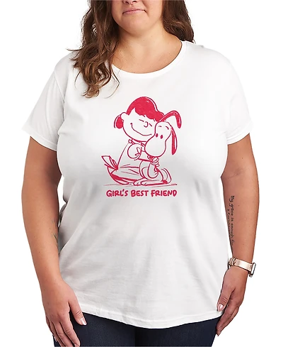Hybrid Apparel Plus Peanuts Girls Best Friend Lucy Snoopy Graphic T-Shirt