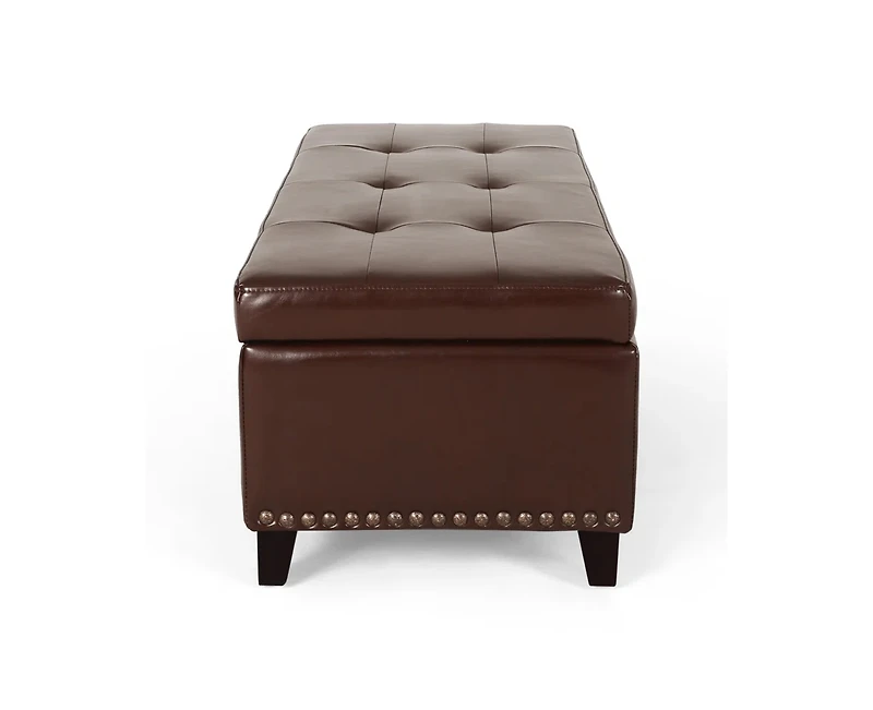 Flynama 51 Inch Large Storage Ottoman Bench Tufted with Hinged Lid for Living Room Bedroom Modern Footrest