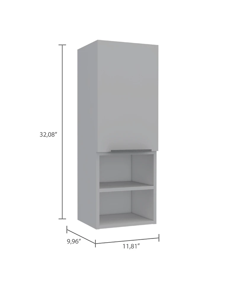 Midola Mila Bathroom Cabinet, with Two Internal Shelves, Two External Shelves and Single Door