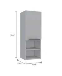 Midola Mila Bathroom Cabinet, with Two Internal Shelves, Two External Shelves and Single Door