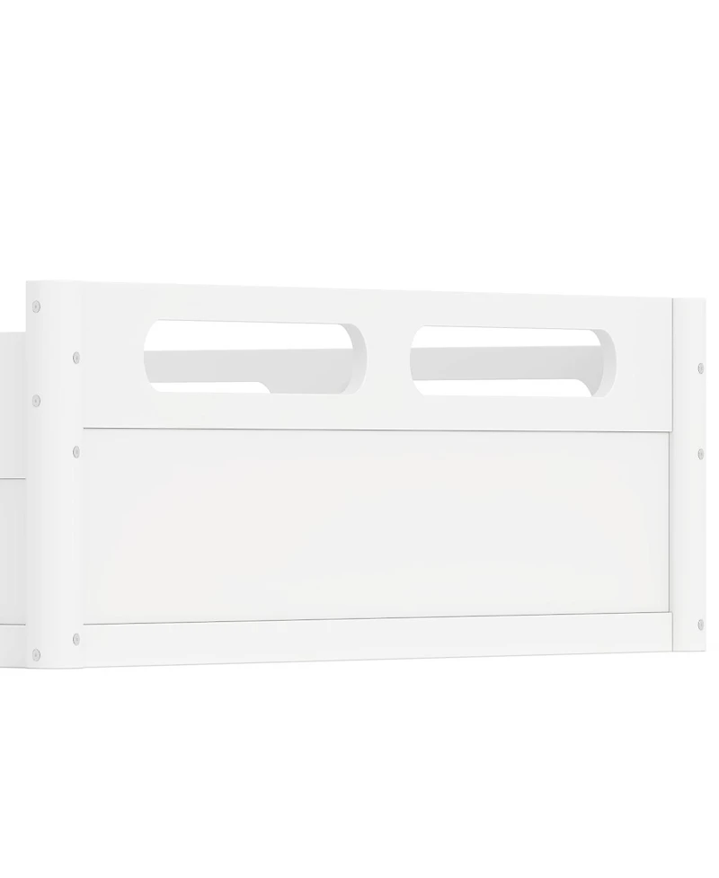 Streamdale Furniture Full Size Platform Bed with Guardrails, Low Profile, No Box Spring Needed