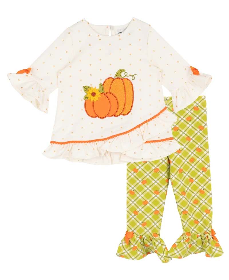 Rare Editions Baby Girls' Printed Top and Leggings, 2-Piece Set