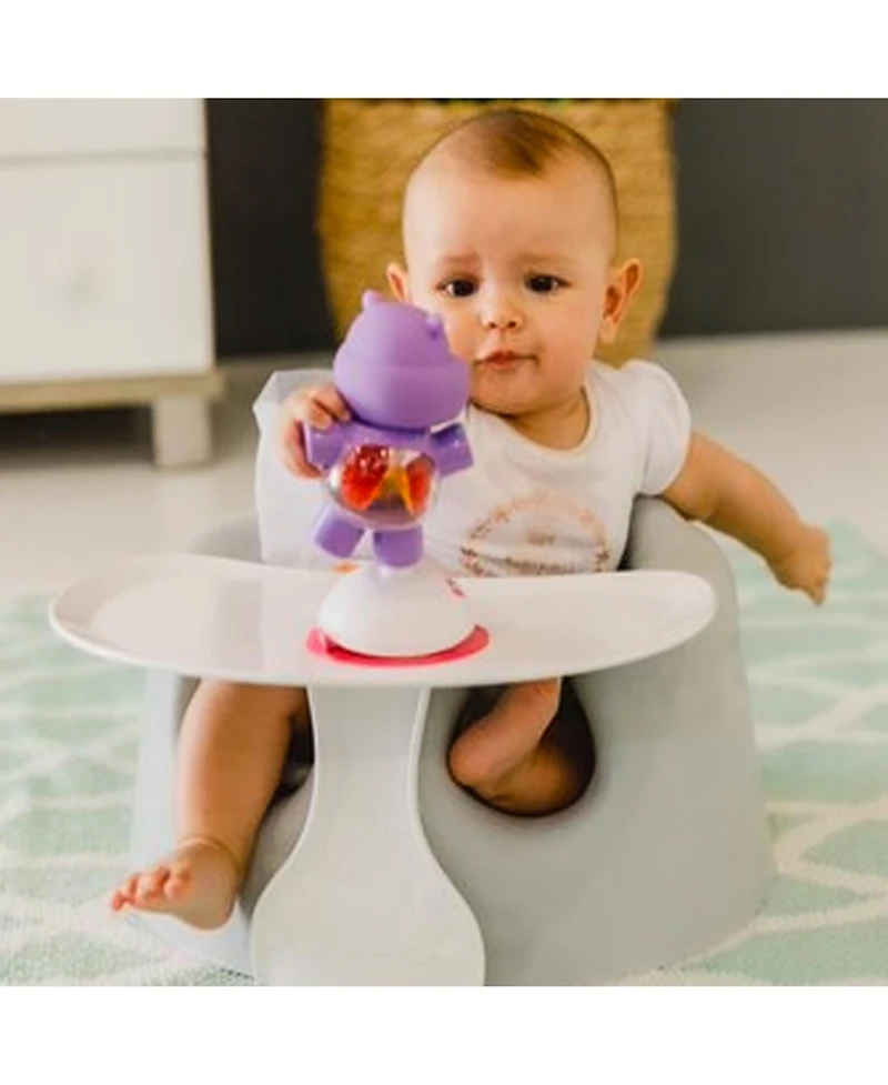 Bumbo Baby Infant Soft Foam Floor Seat Chair with Eating and Top Tray Attachment