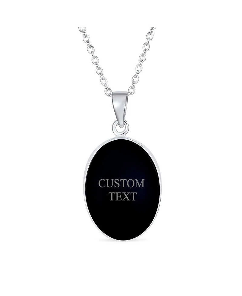 Bling Jewelry Cat Cameo Pendant Necklace Kitten Portrait Black Cz Two Tone .925 Sterling Silver