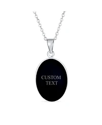 Bling Jewelry Cat Cameo Pendant Necklace Kitten Portrait Black Cz Two Tone .925 Sterling Silver