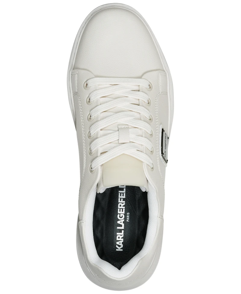 Karl Lagerfeld Paris Men's Logo Plate Lace Up Sneakers