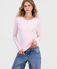 Hippie Rose Juniors' Crewneck Long-Sleeve T-Shirt