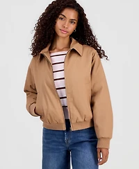 Hippie Rose Juniors' Twill Bomber Jacket