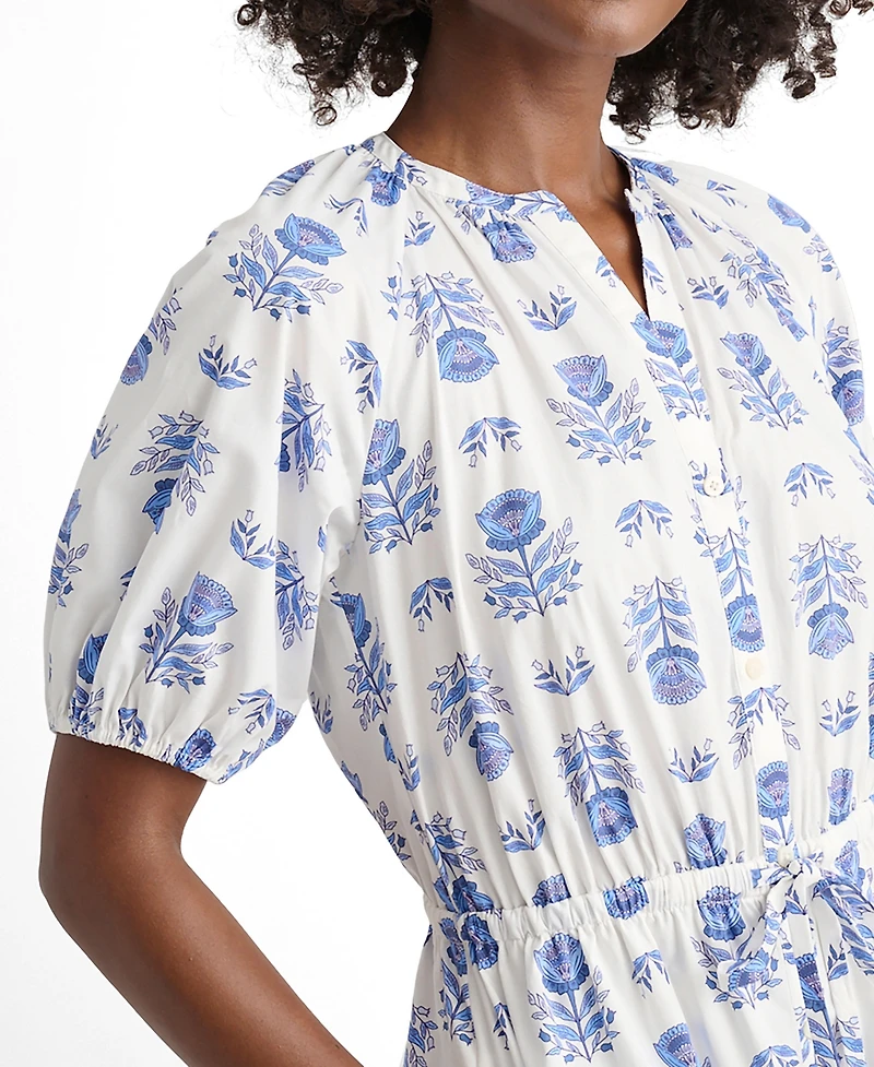 UNTUCKit Women's Stretch Cotton Printed Brigette Midi Dress