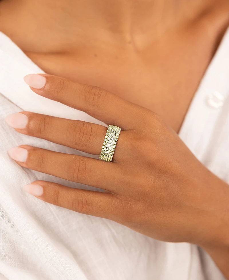 Sterling Forever Silver Yvonne Cubic Zirconia Stacking Ring