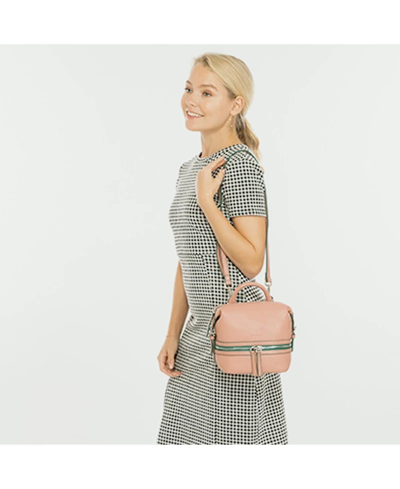 Womens Leather Backpack Purse Convertible Shoulder Crossbody Bag Medium with Front and Back Pockets