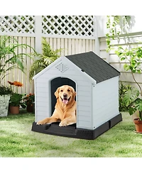 Cozito Dog House for Small Dogs Plastic with Elevated Floor