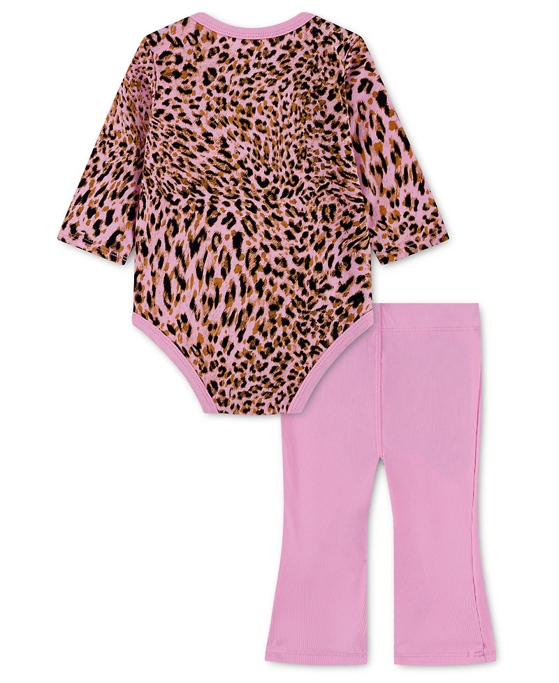 Nike Baby Girls' Long-Sleeve Bodysuit and Flared Leggings, 2-Piece Set