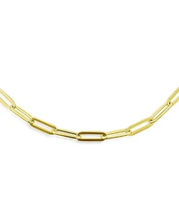 Bling Jewelry Paperclip Link Chain Necklace 14K Gold Over .925 Sterling Silver 18, 20 Inch Nickel-Free