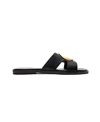 Forever & Always Shoes Women's Nolita Leather Slide Sandal