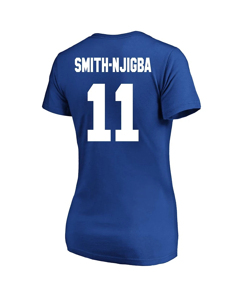 Fanatics Women's Jaxon Smith-Njigba Royal Seattle Seahawks Plus Name Number V-Neck T-Shirt