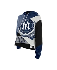 New Era Women's York Yankees Color Block Cropped Boxy Hoodie