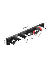 Busdays Led Modern Bathroom Vanity Light Fixtures (5-Light, 32-Inch), Modern Acrylic Bathroom Wall Lighting Fixtures Over Mirror 6000K