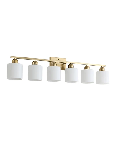 Busdays 38 Inch 6 Light Modern Brushed Bathroom Vanity Light Fixture Over Mirror Sconce Wall Lighting for Bedroom Living Room