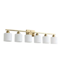 Busdays 38 Inch 6 Light Modern Brushed Bathroom Vanity Light Fixture Over Mirror Sconce Wall Lighting for Bedroom Living Room