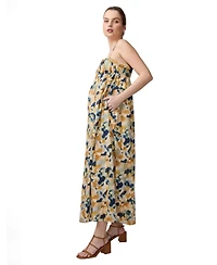 Ingrid + Isabel Maternity Printed Poplin Maxi