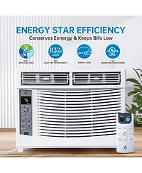Xo 6000 Btu Window Air Conditioner with Remote Control and Wifi, Cools Rooms Up to 250 Sq. ft. Easy Install Kit, for Bedroom, Office