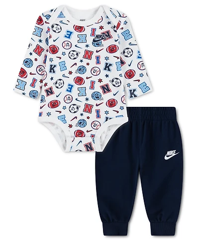 Nike Baby Boys' Allover Print Bodysuit and Pants