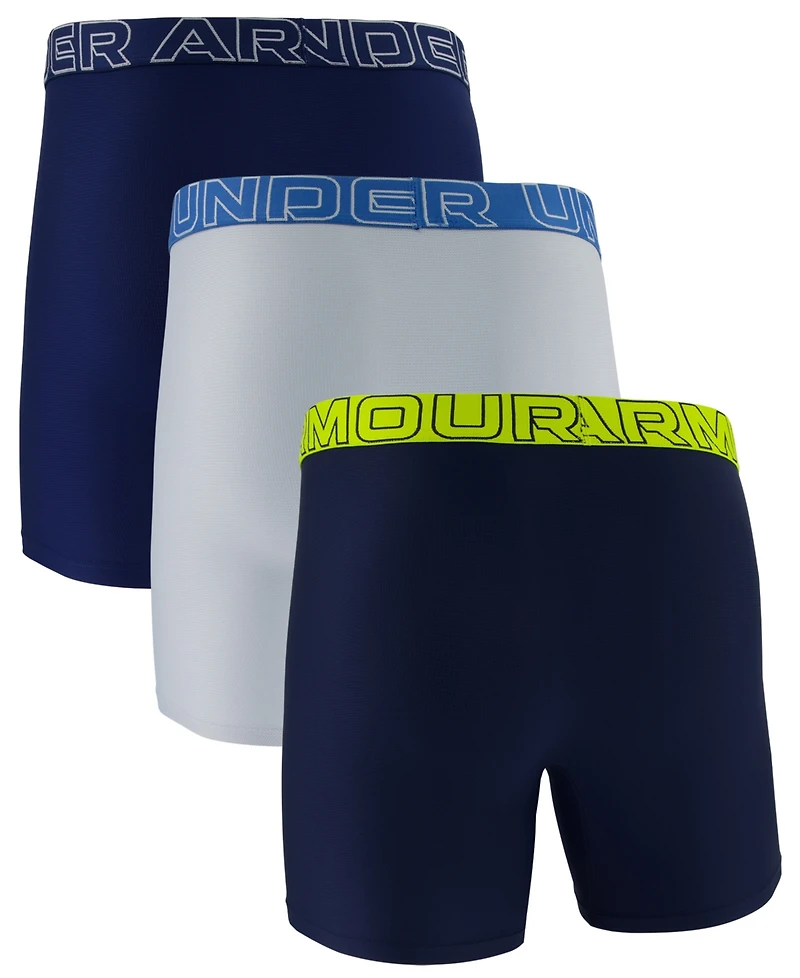 Under Armour Men's Performance Tech Mesh Solid 6" Boxer Briefs, 3-Pack