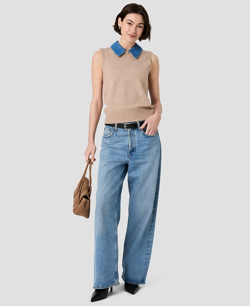French Connection Women's Babysoft Collared Neck Knit Top