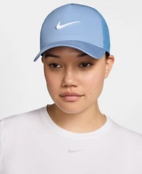 Nike Men's and Women's Light Blue Swoosh Rise Trucker Adjustable Hat