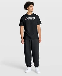 Fanatics Men's Black Carolina Hurricanes Play Distressed Wordmark Stadium Slub T-Shirt