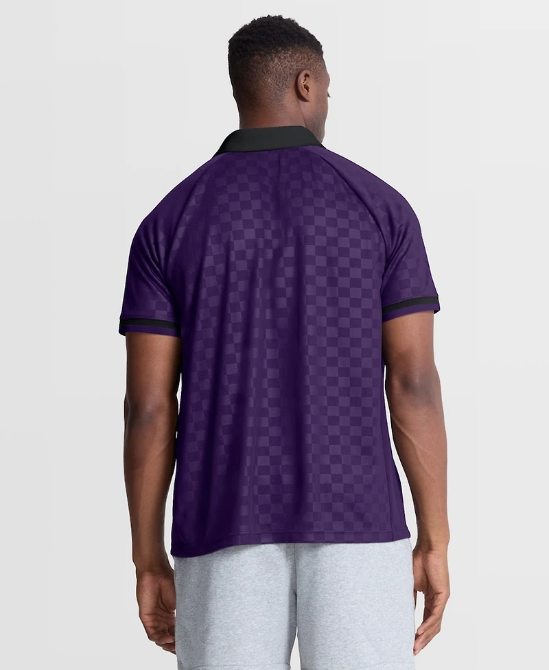 Fanatics Men's Purple/Black Baltimore Ravens Homerun Raglan V-Neck Polo Shirt