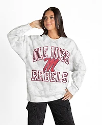 Gameday Couture Women's Ash Ole Miss Rebels Whiteout Premium Fleece Camo Sweatshirt