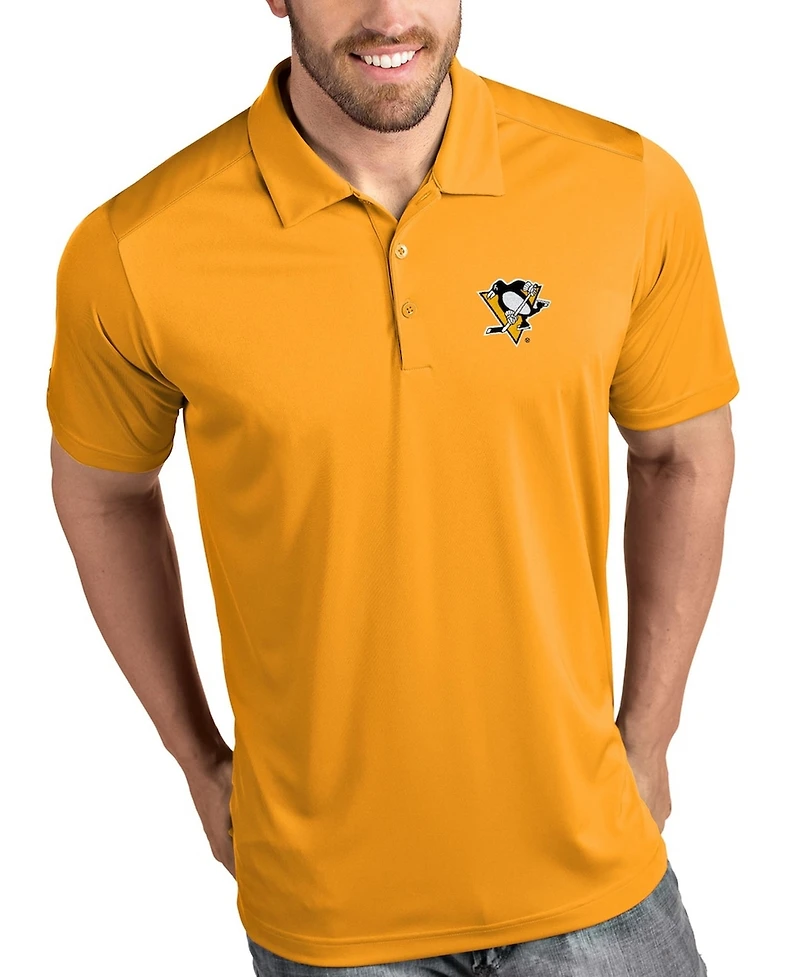 Antigua Men's Gold Pittsburgh Penguins Tribute Polo Shirt