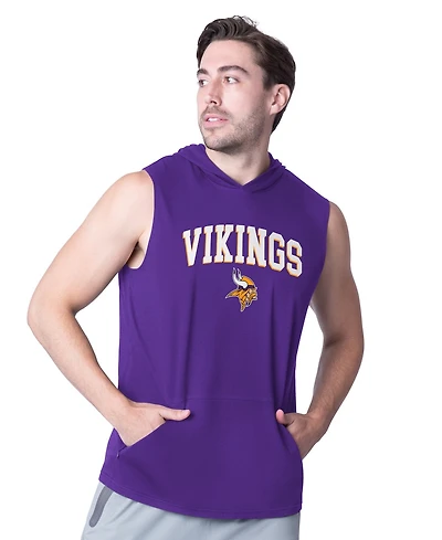Msx by Michael Strahan Men's Purple Minnesota Vikings Action Sleeveless Pullover Hoodie