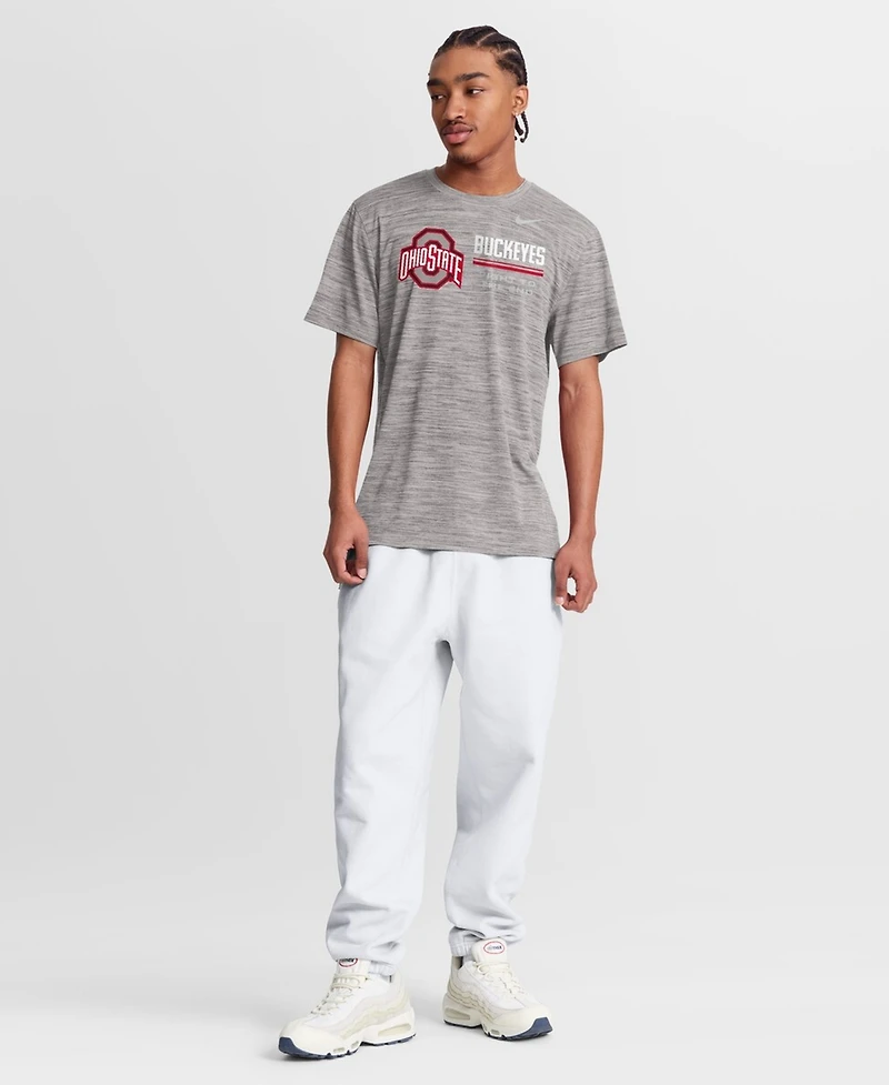 Nike Men's Gray Ohio State Buckeyes Sideline Velocity Dri-fit T-Shirt