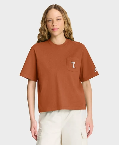 Nike Women's Texas Orange Longhorns Legacy Pocket Boxy T-Shirt